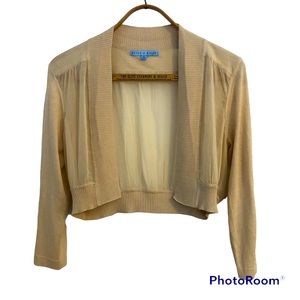 Antonion Melani Silk Cropped Cardigan Size Medium